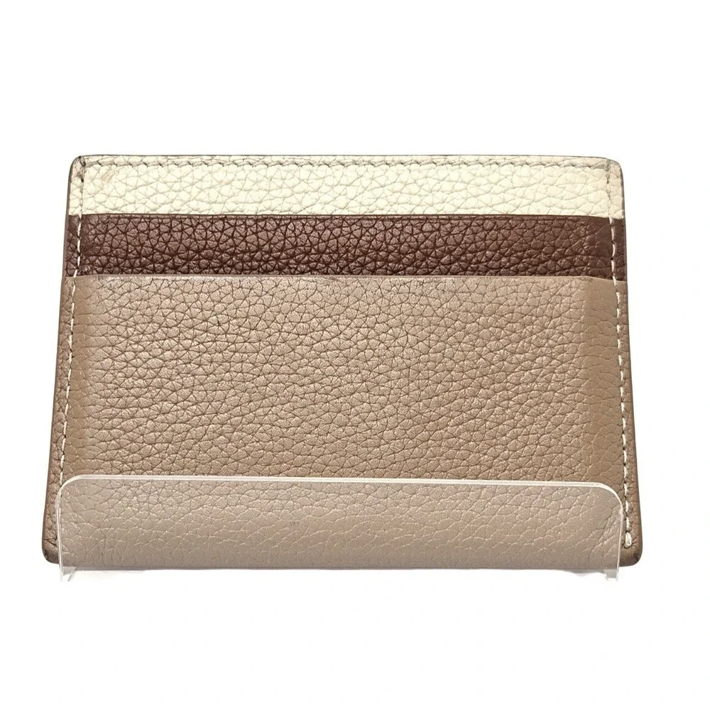 Burberry‎ TB Logo Card Holder 🤎 Tan Beige Colorblock